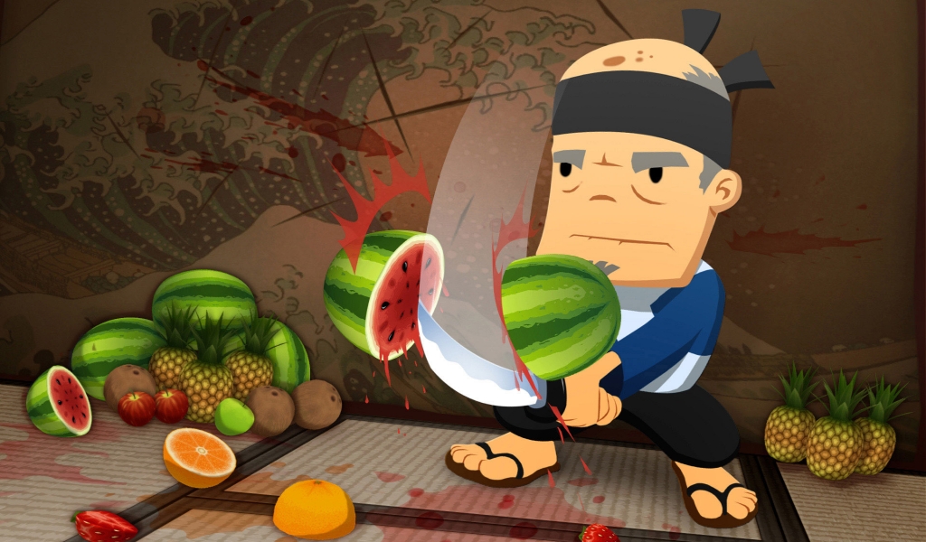 Fruit Ninja for 1024 x 600 widescreen resolution