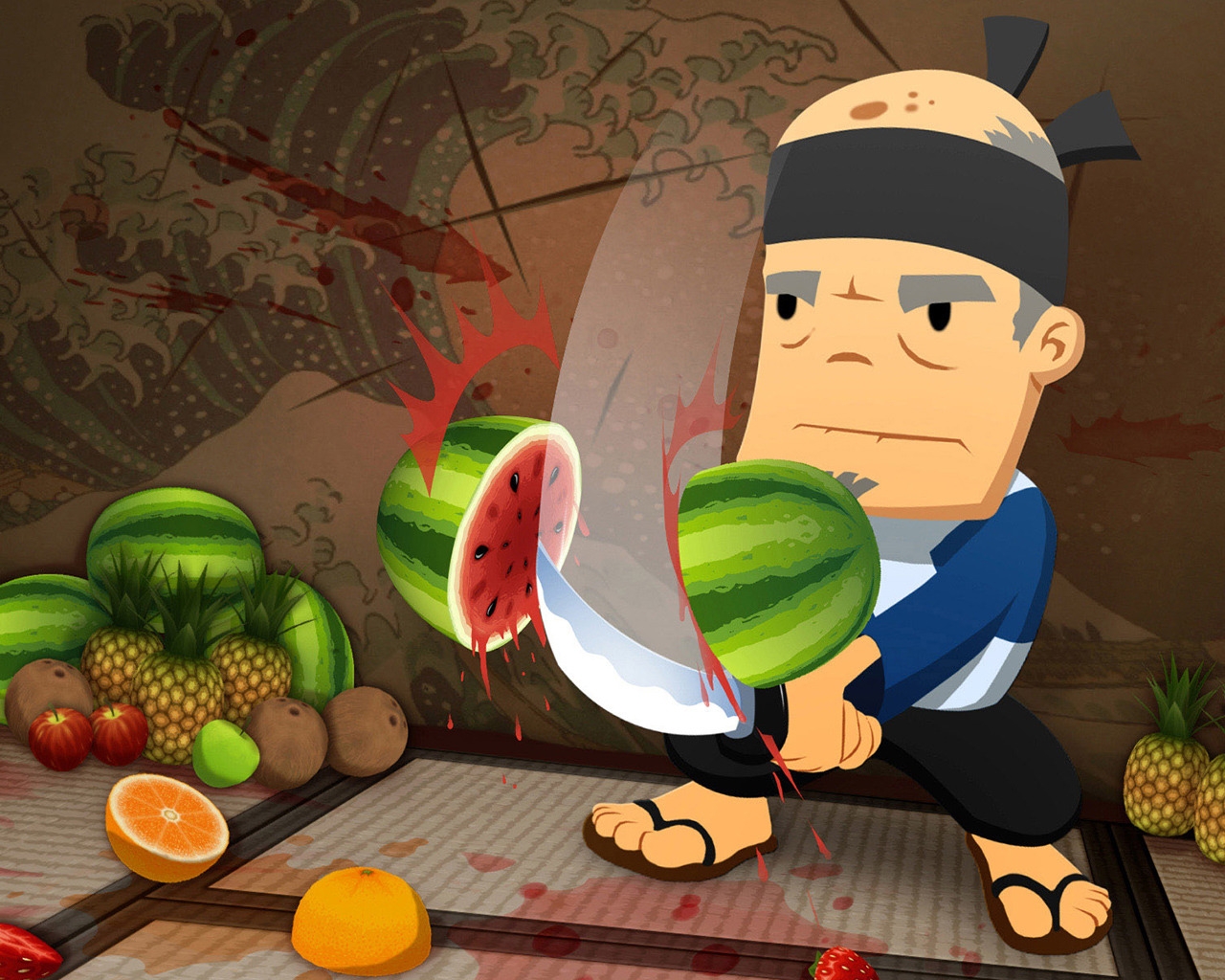 Fruit Ninja for 1280 x 1024 resolution