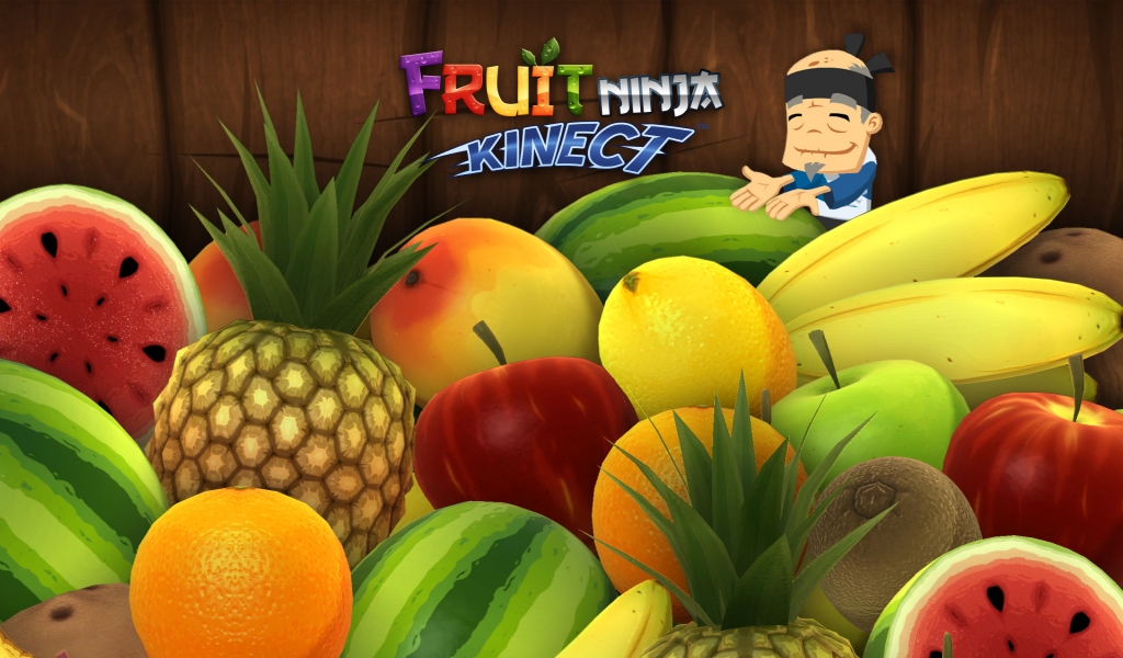 Fruit Ninja Kinect Game for 1024 x 600 widescreen resolution