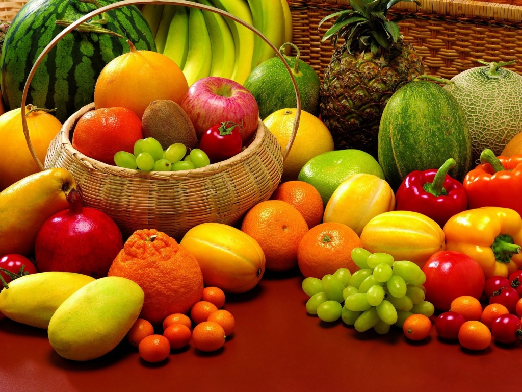 Fruits and Veggies for 1024 x 768 resolution
