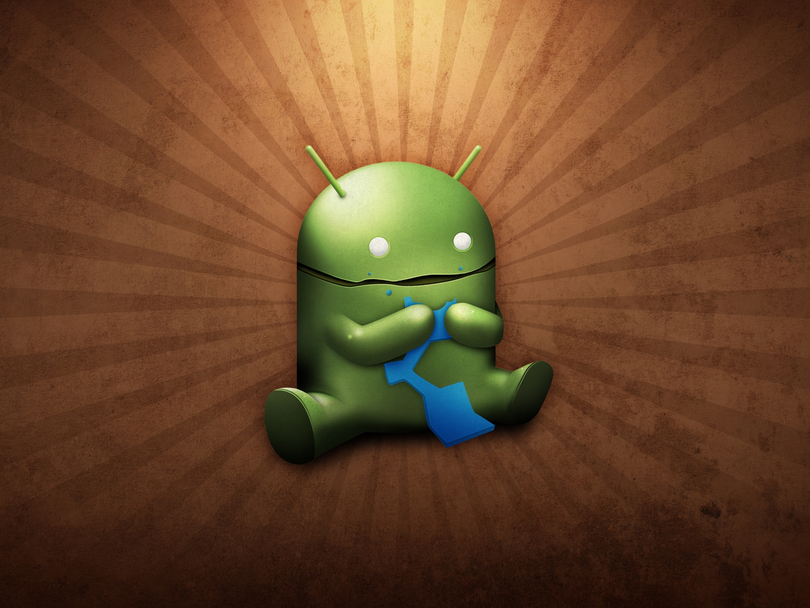 Funny Android Eating for 1600 x 1200 resolution
