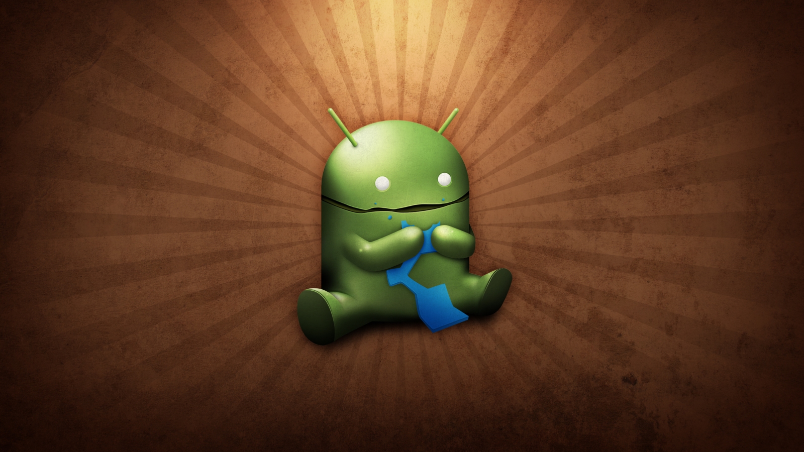 Funny Android Eating for 1600 x 900 HDTV resolution