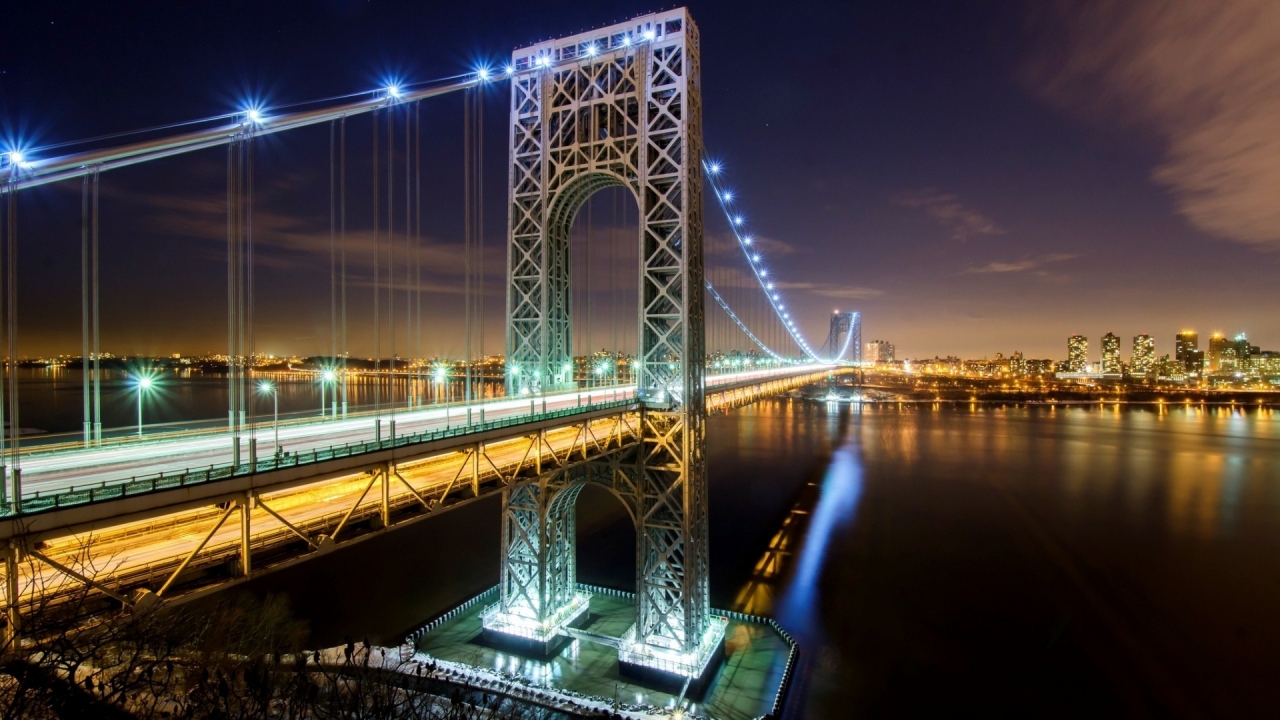 George Washington Bridge NYC for 1280 x 720 HDTV 720p resolution