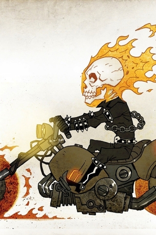 Ghost Rider Animated for 320 x 480 iPhone resolution