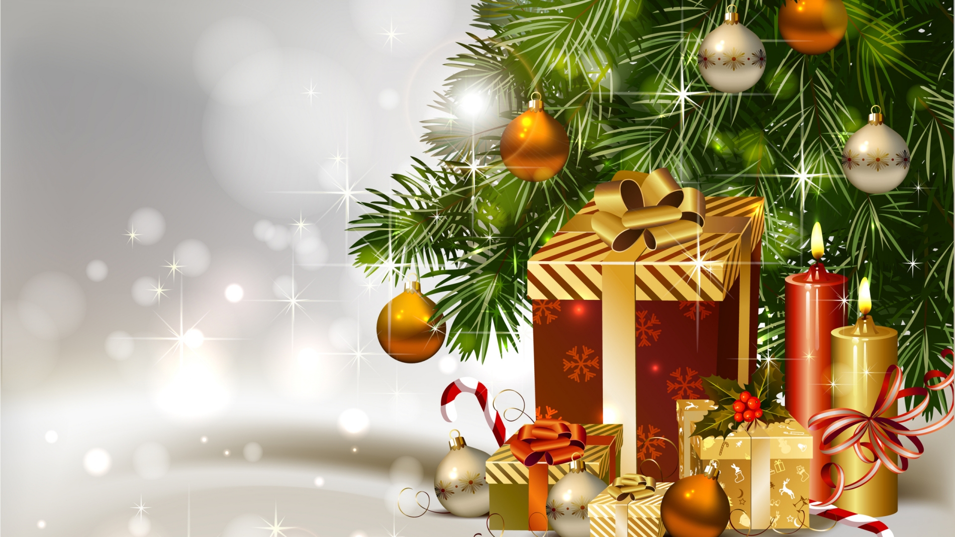 Gifts Under Christmas Tree for 1920 x 1080 HDTV 1080p resolution
