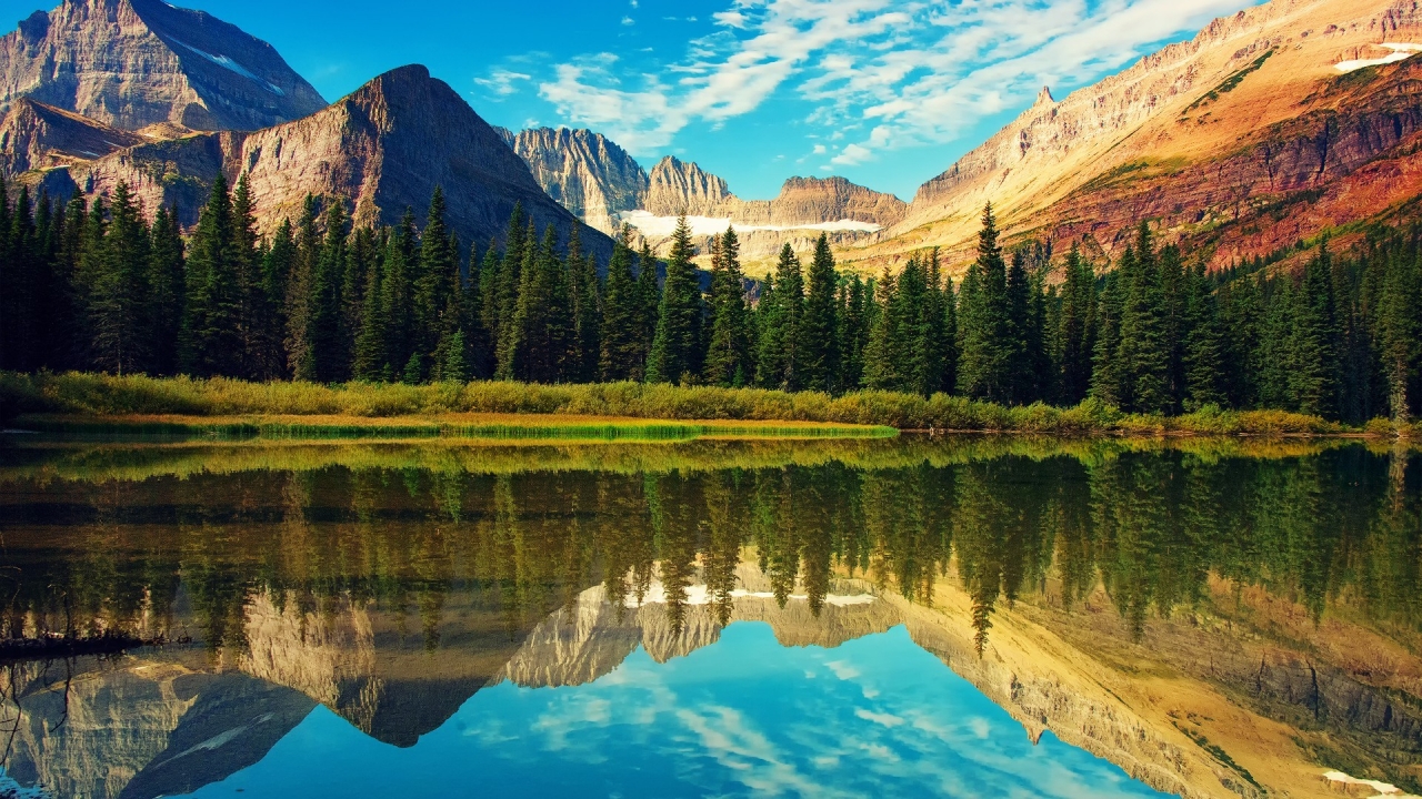 Glacier National Park Landscape for 1280 x 720 HDTV 720p resolution