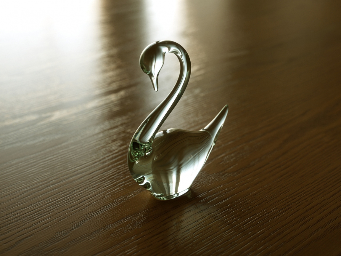 Glass Swan for 1152 x 864 resolution