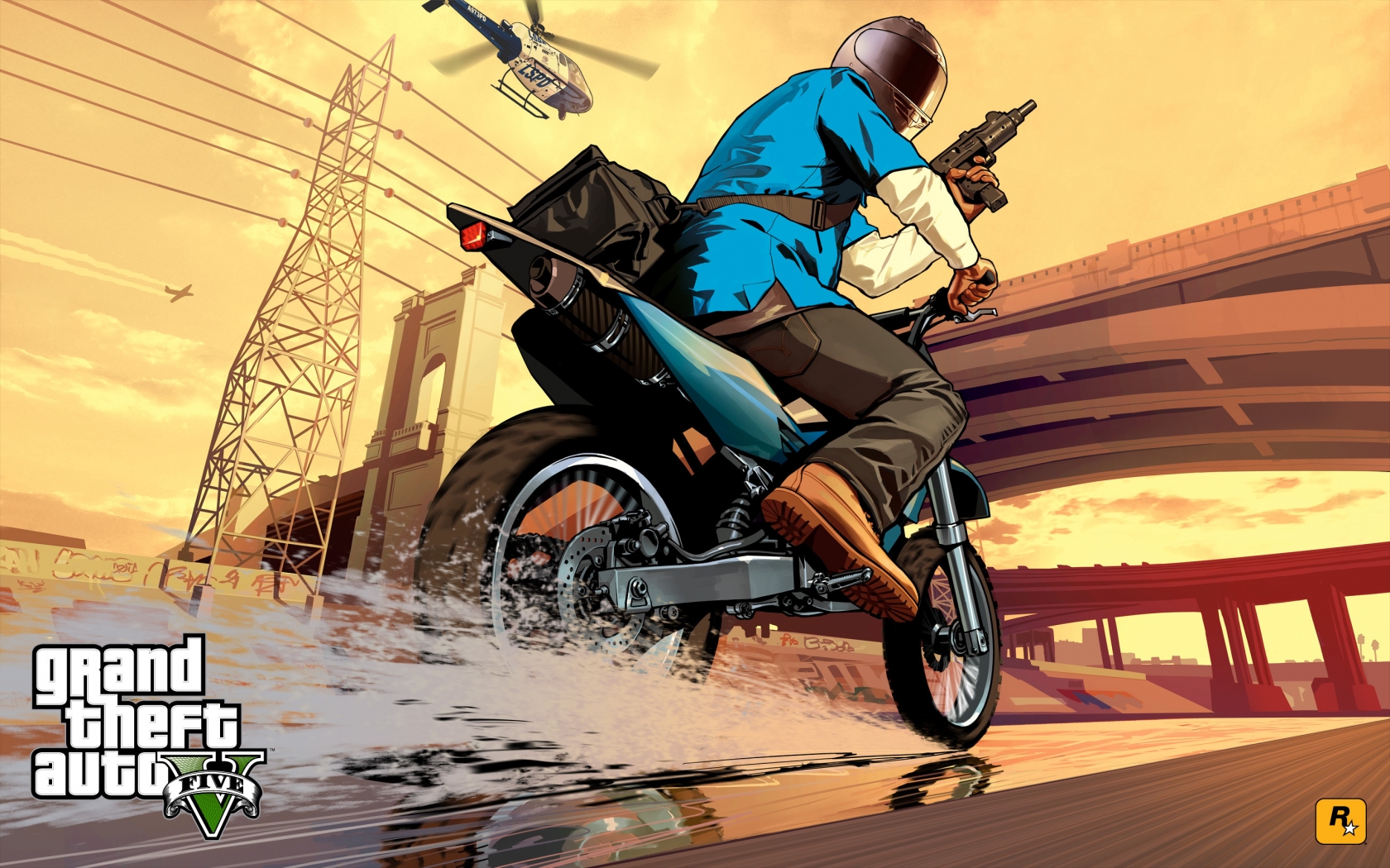 Grand Theft Auto V Poster for 1680 x 1050 widescreen resolution