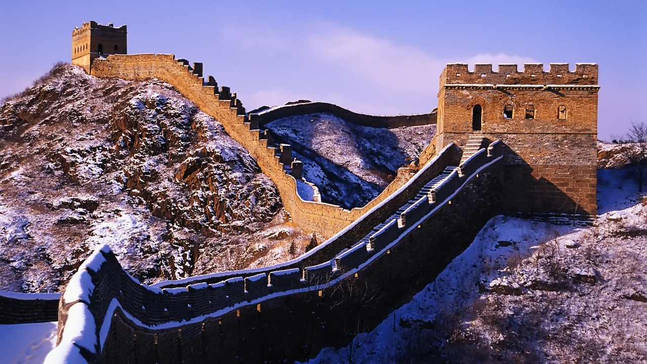 Great Wall in Winter for 1280 x 720 HDTV 720p resolution