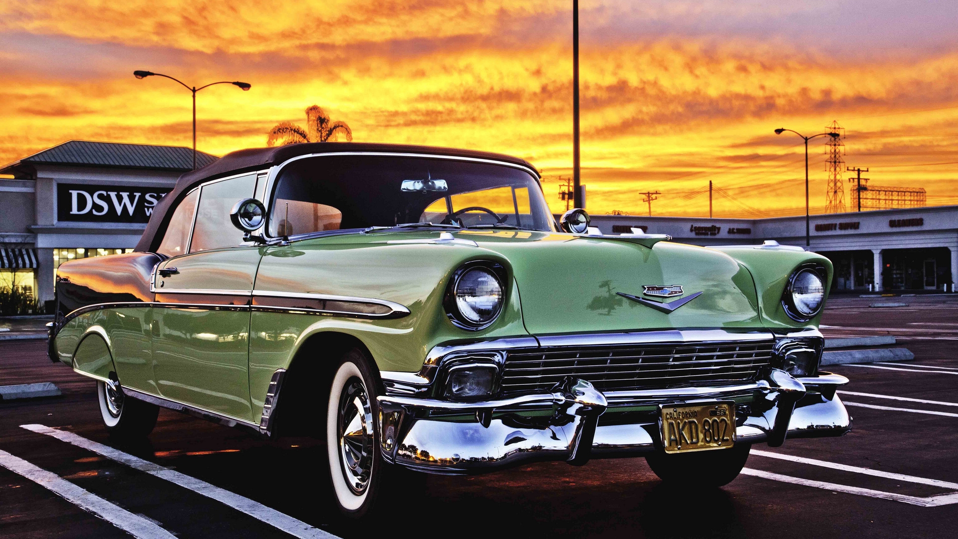 Green Classic Chevrolet for 1920 x 1080 HDTV 1080p resolution