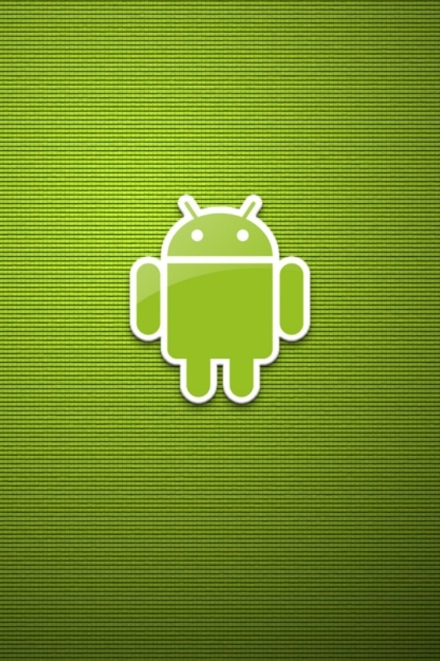 Green Eco Android Logo for 640 x 960 iPhone 4 resolution