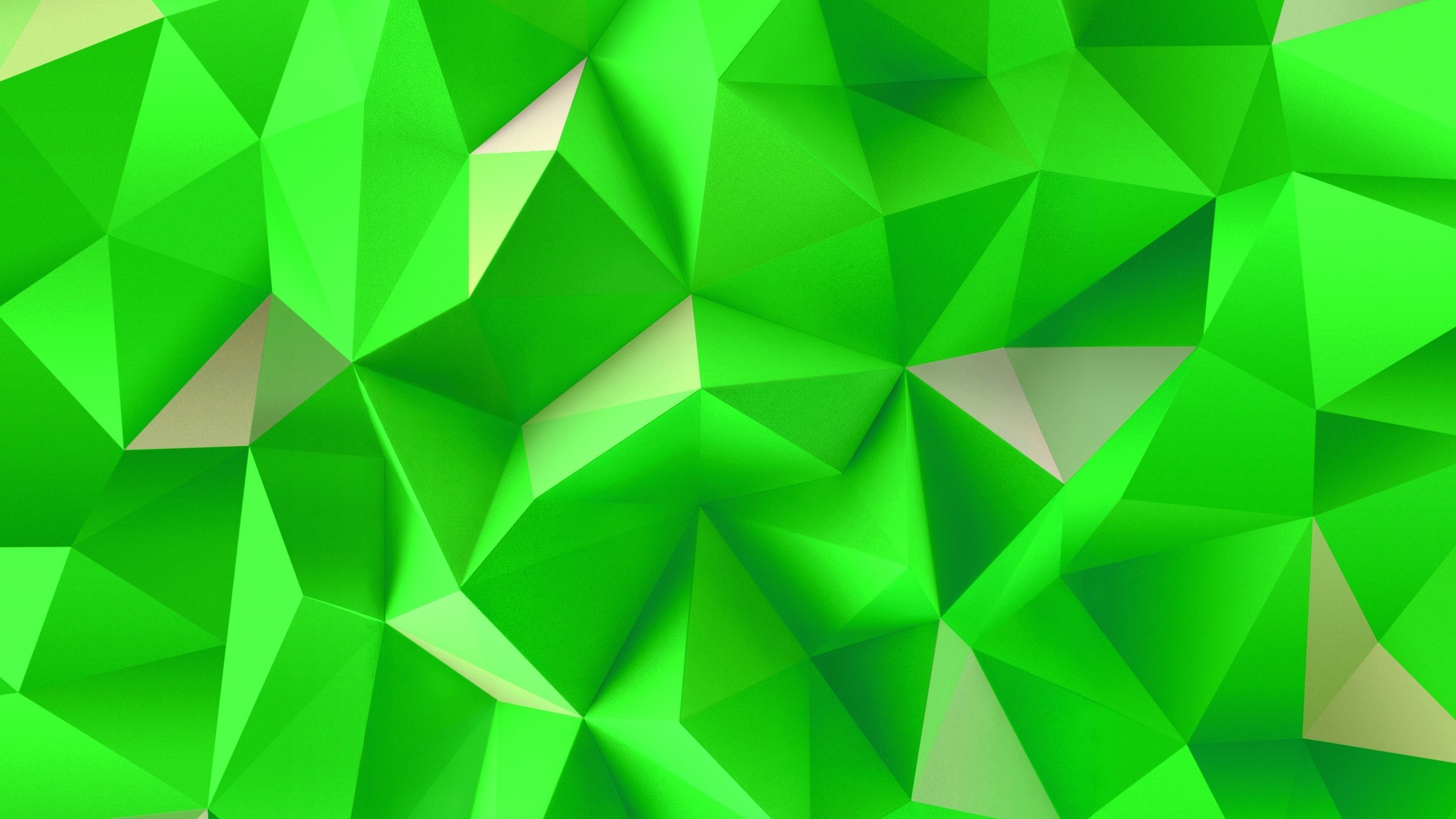 Green Triangles for 2560x1440 HDTV resolution