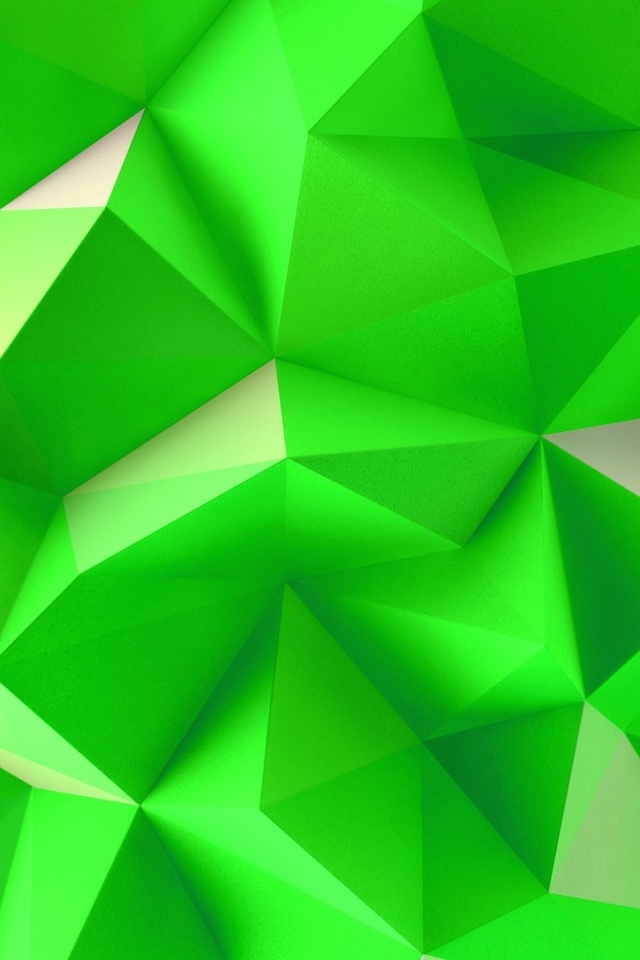 Green Triangles for 640 x 960 iPhone 4 resolution
