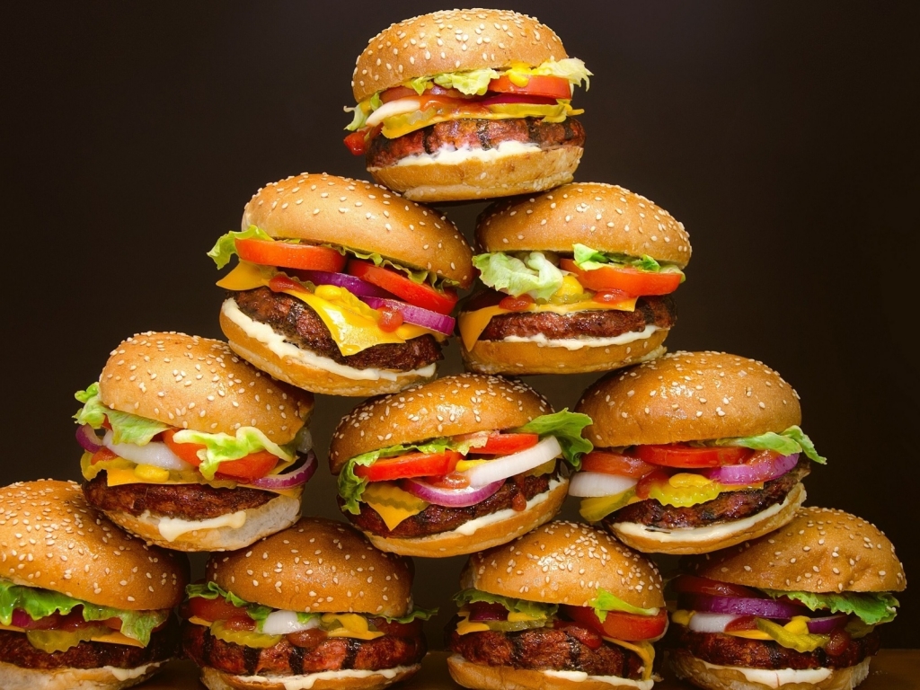 Hamburgers  for 1024 x 768 resolution