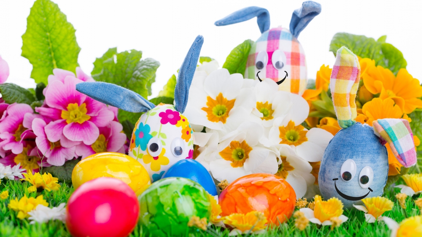 Handcrafted Easter Eggs for 1366 x 768 HDTV resolution