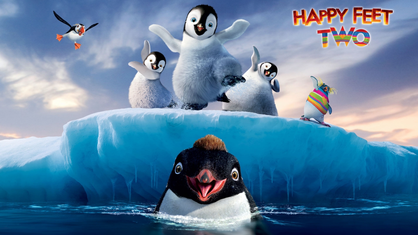 Happy Feet Two for 1366 x 768 HDTV resolution
