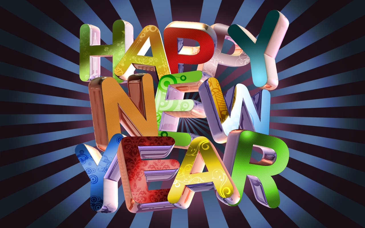 Happy New Year for 1280 x 800 widescreen resolution