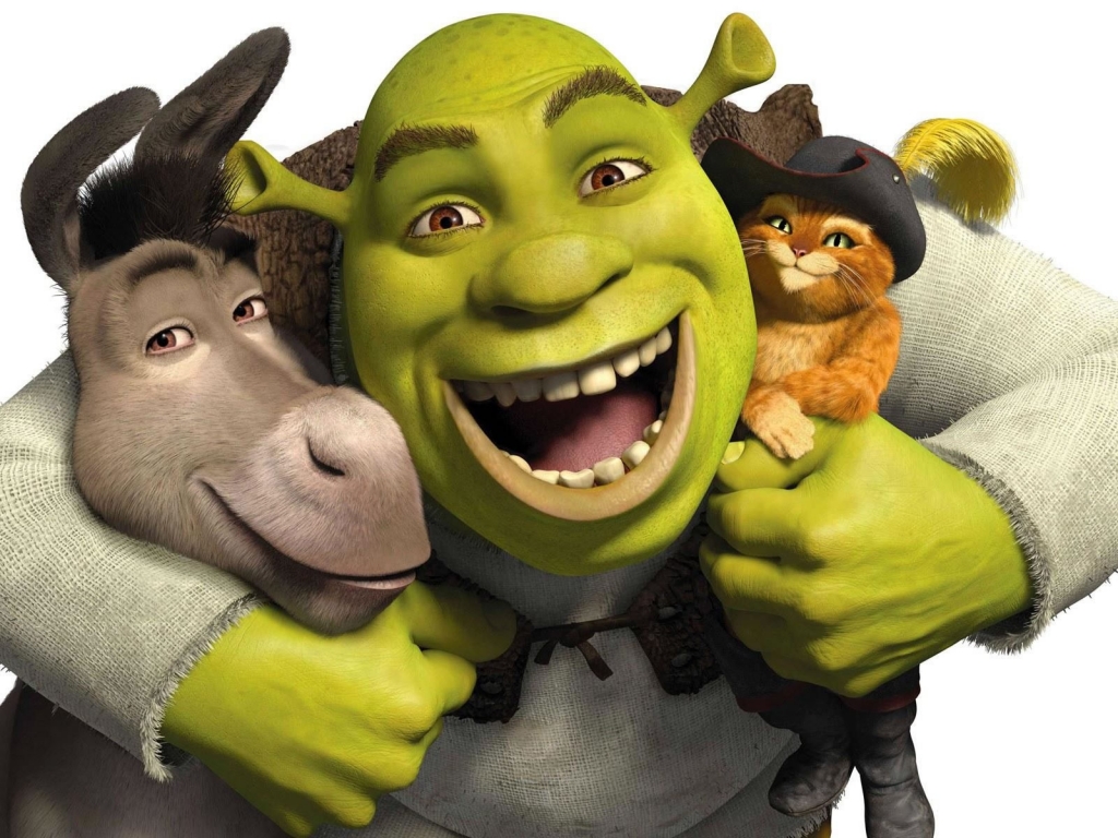 Happy Shrek for 1024 x 768 resolution