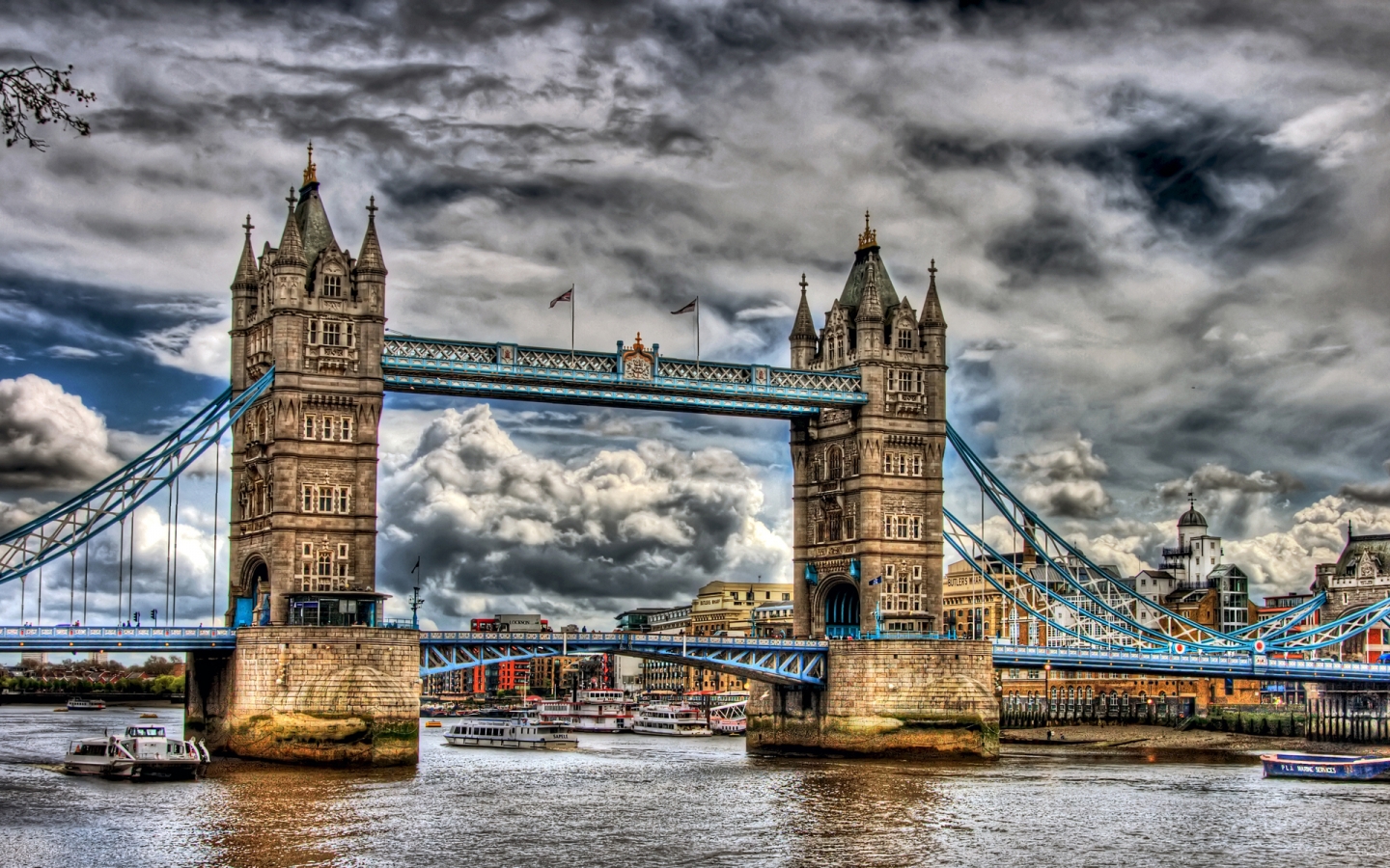 HDR Tower Bridge for 1440 x 900 widescreen resolution