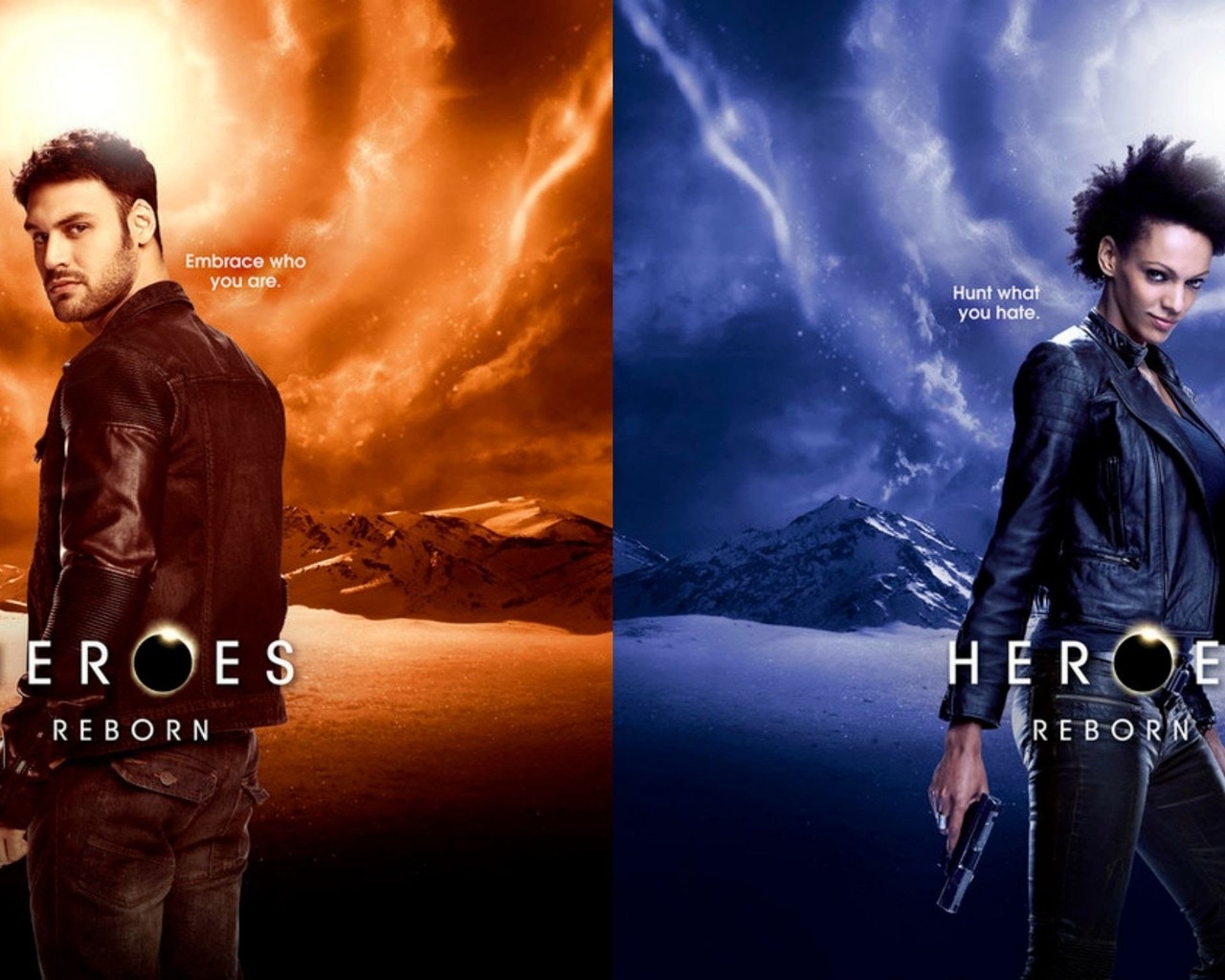 Heroes Reborn Carlos Gutierrez and Joanne Collins for 1280 x 1024 resolution
