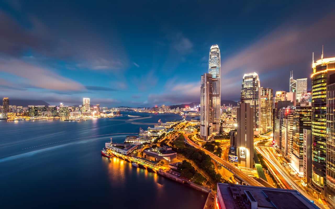 Hong Kong Skyscrapers for 1280 x 800 widescreen resolution