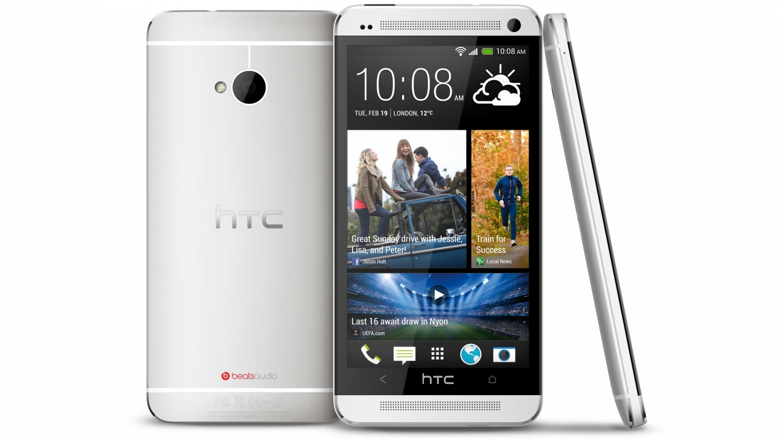 HTC One White for 1600 x 900 HDTV resolution