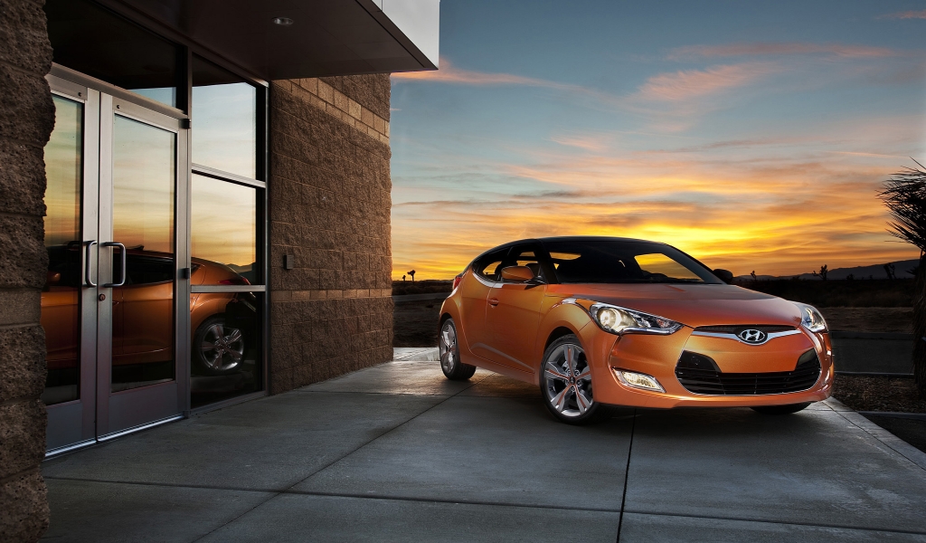 Hyundai Veloster for 1024 x 600 widescreen resolution