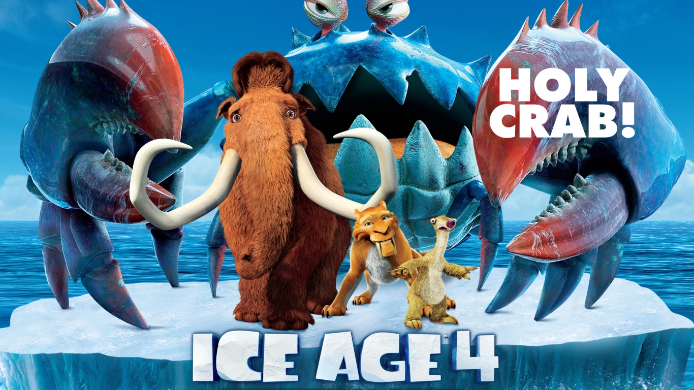 Ice Age 4 Holy Crab for 1366 x 768 HDTV resolution