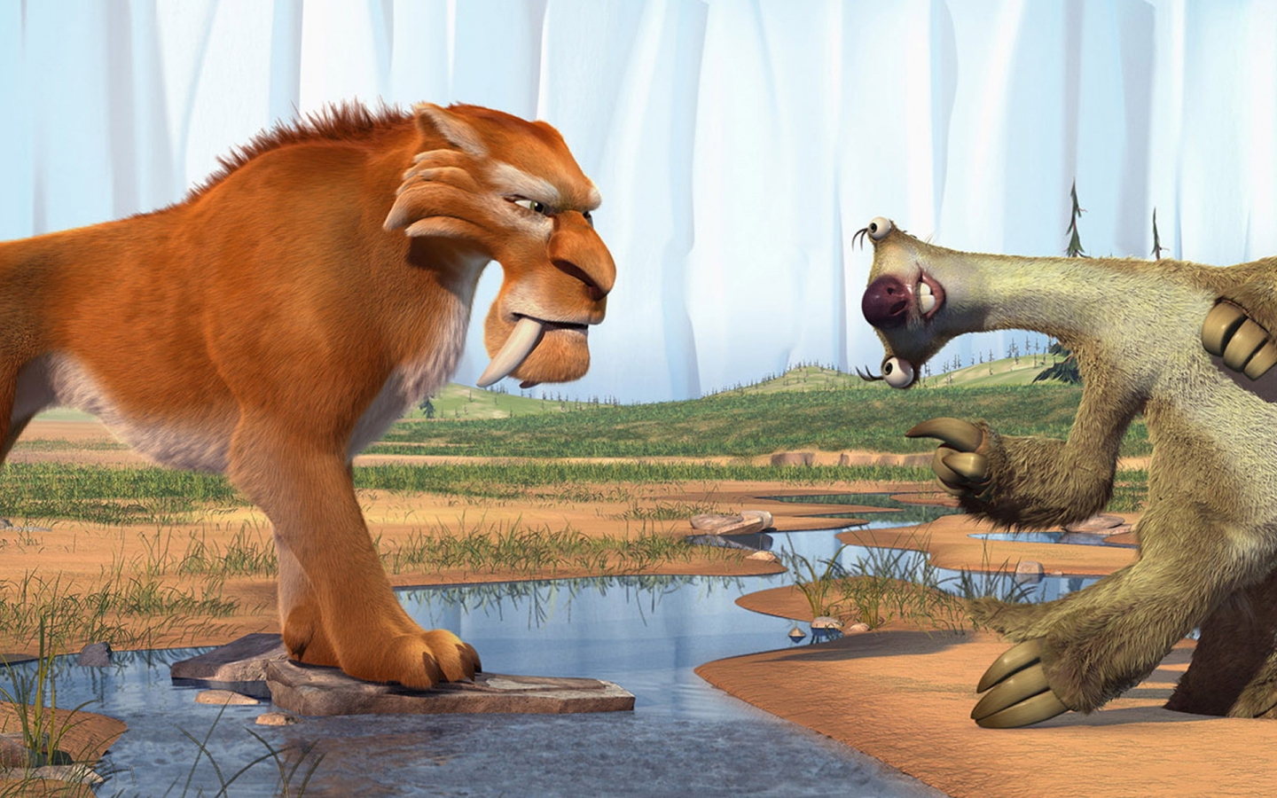 Ice Age Diego and Sid for 1440 x 900 widescreen resolution