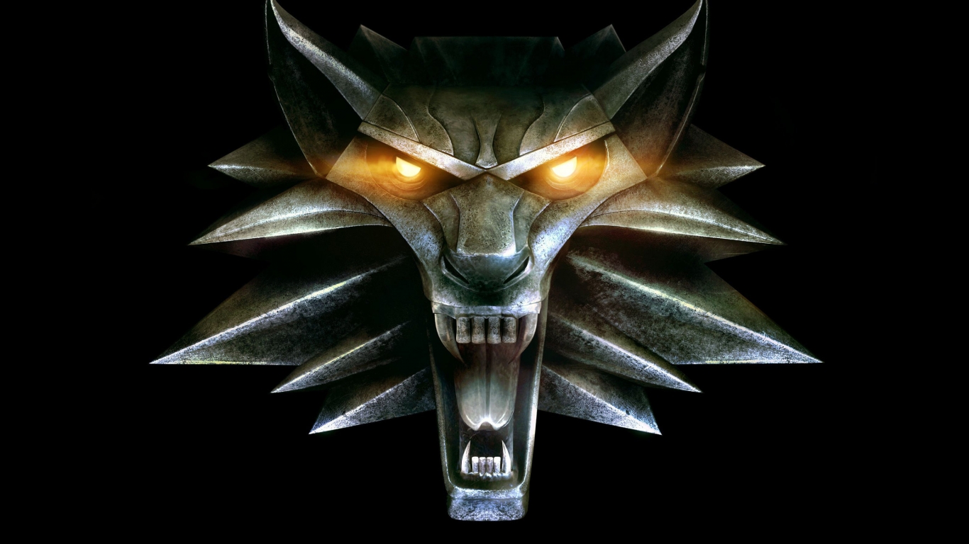 Iron head Wolf for 1366 x 768 HDTV resolution