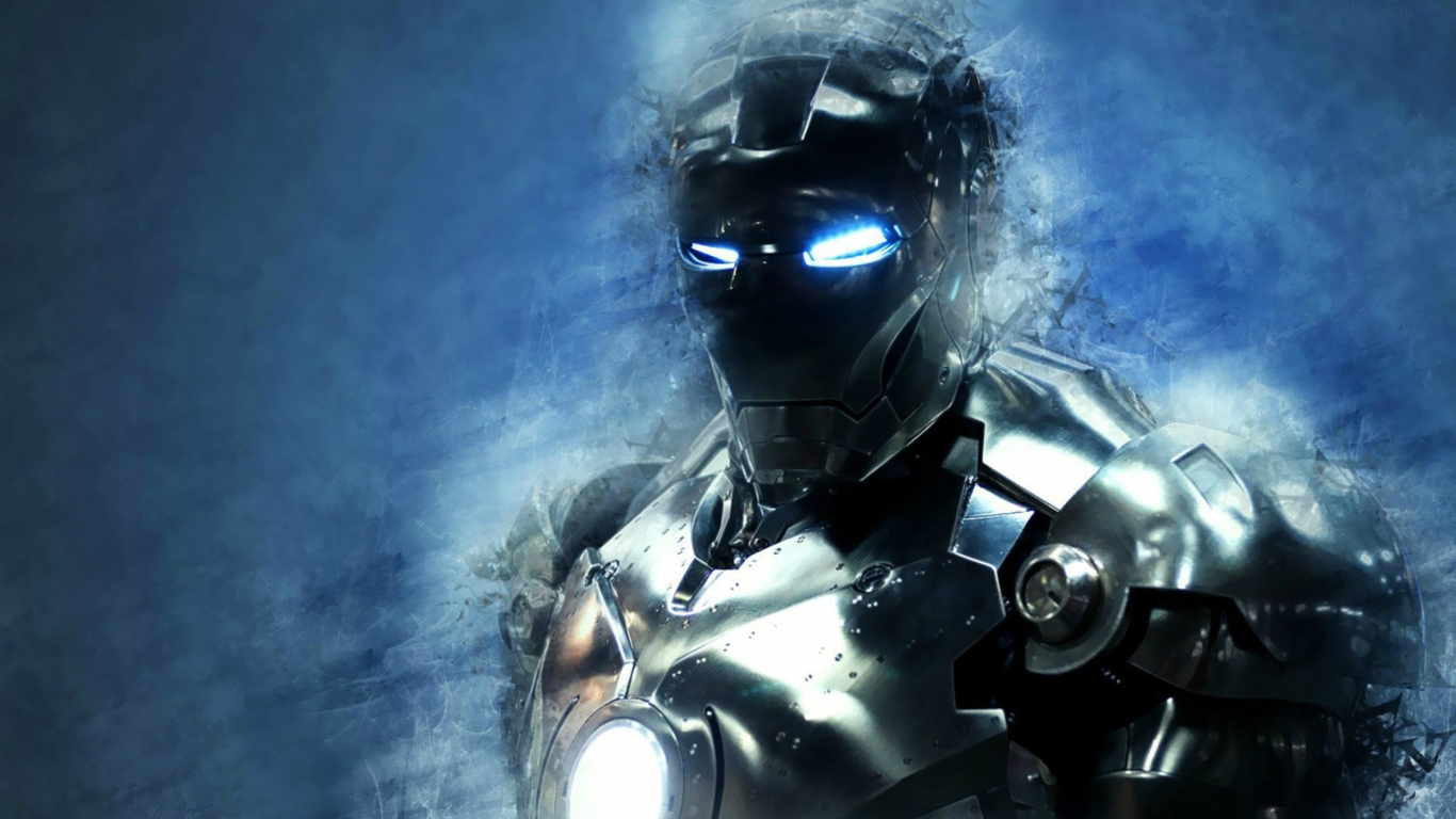 Iron Man 3 Metal Art for 1366 x 768 HDTV resolution