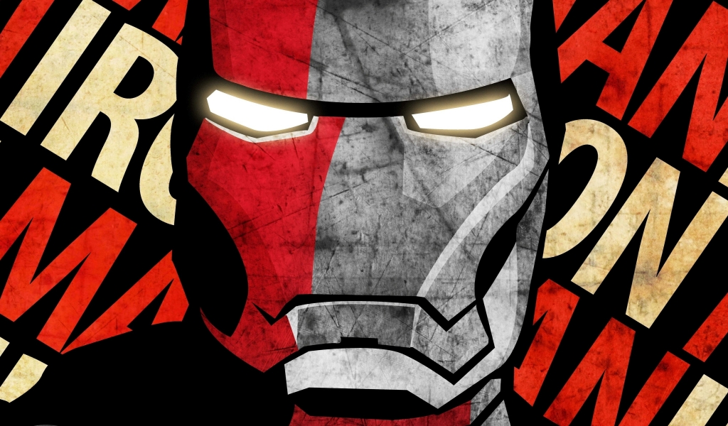 Iron Man Mask for 1024 x 600 widescreen resolution