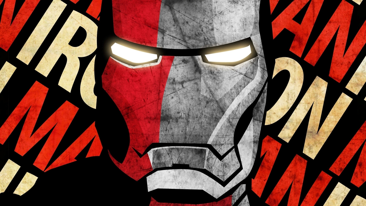 Iron Man Mask for 1280 x 720 HDTV 720p resolution