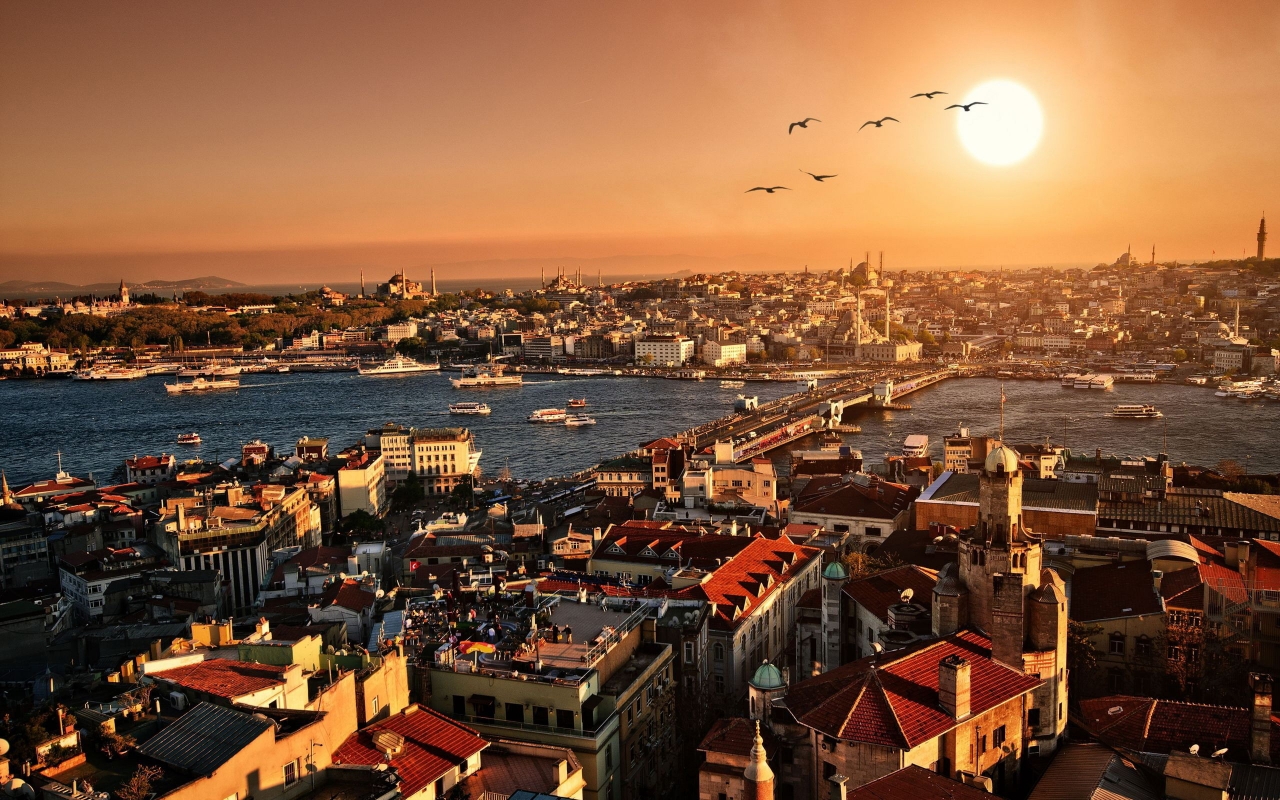 Istanbul City View for 1280 x 800 widescreen resolution