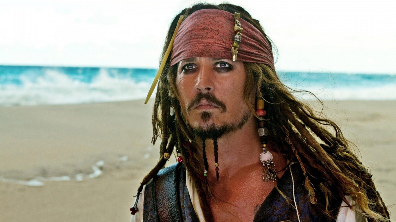 Jack Sparrow Pirates of the Caribbean for 1366 x 768 HDTV resolution