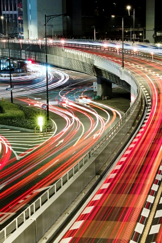 Japan City Bridge for 320 x 480 iPhone resolution