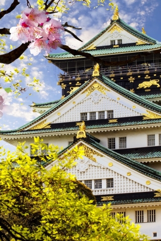 Japanese Castle for 320 x 480 iPhone resolution
