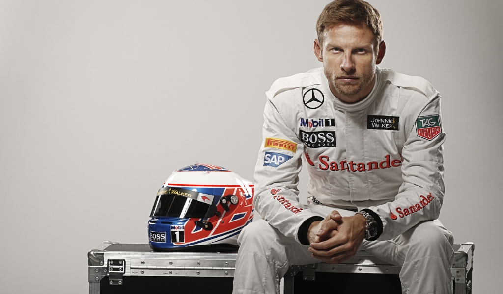 Jenson Button Formula One for 1024 x 600 widescreen resolution