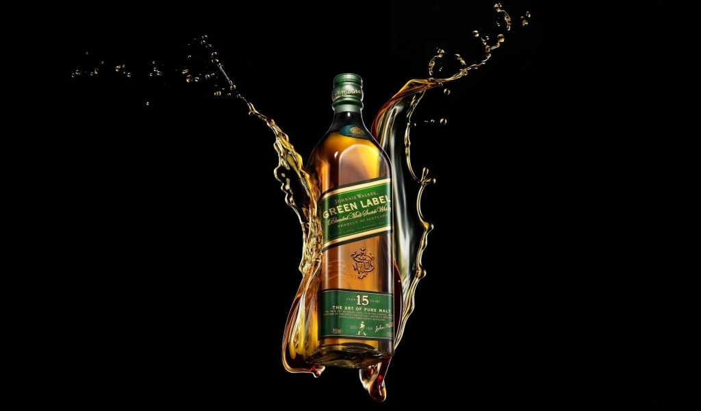 Johnnie Walker Green Label Whiskey for 1024 x 600 widescreen resolution