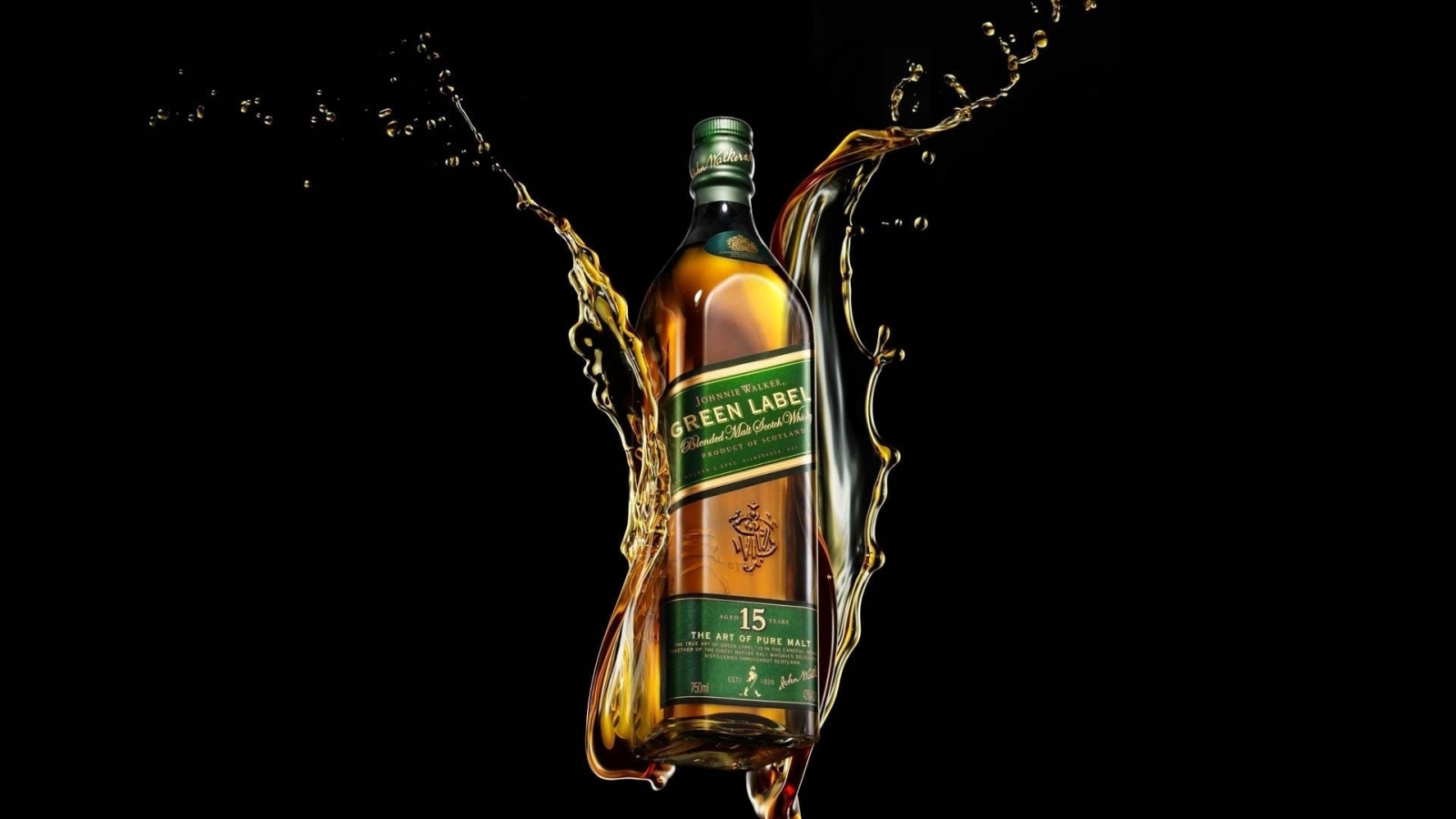 Johnnie Walker Green Label Whiskey for 1600 x 900 HDTV resolution