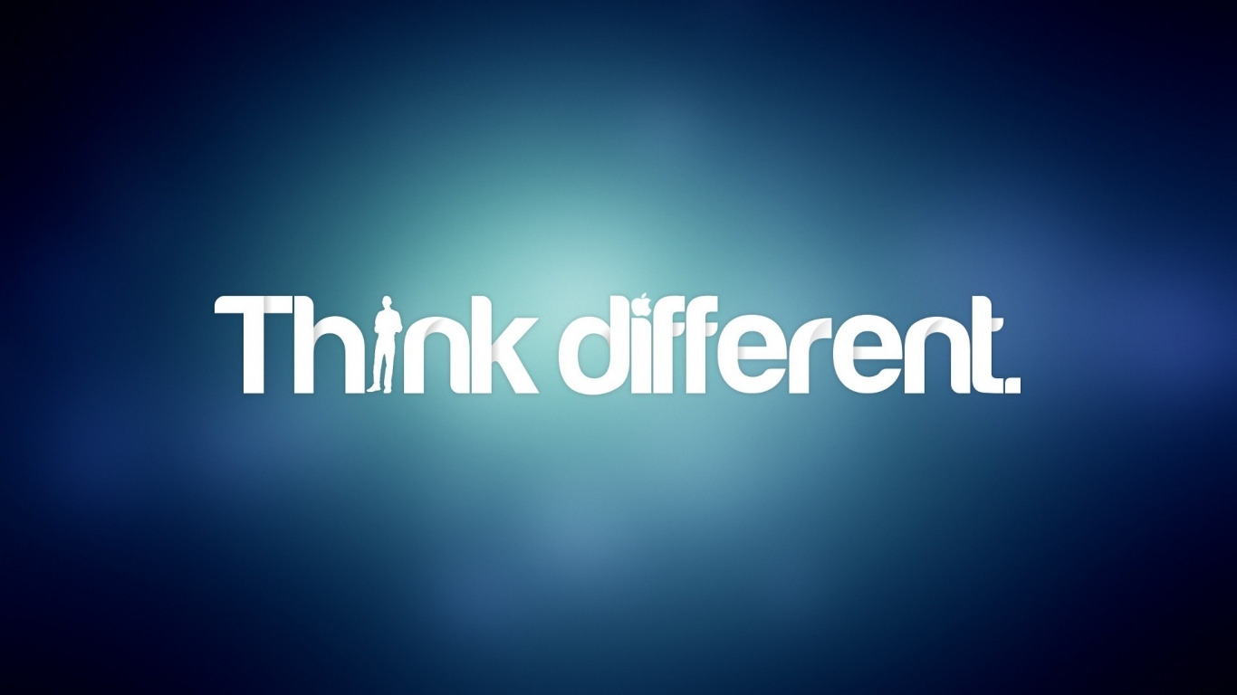Just Think Different by Apple for 1366 x 768 HDTV resolution