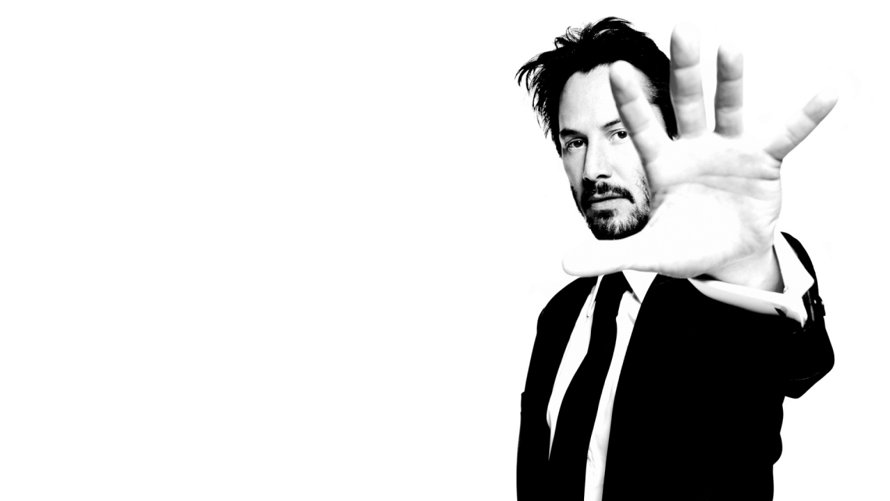 Keanu Reeves Black and White for 1280 x 720 HDTV 720p resolution
