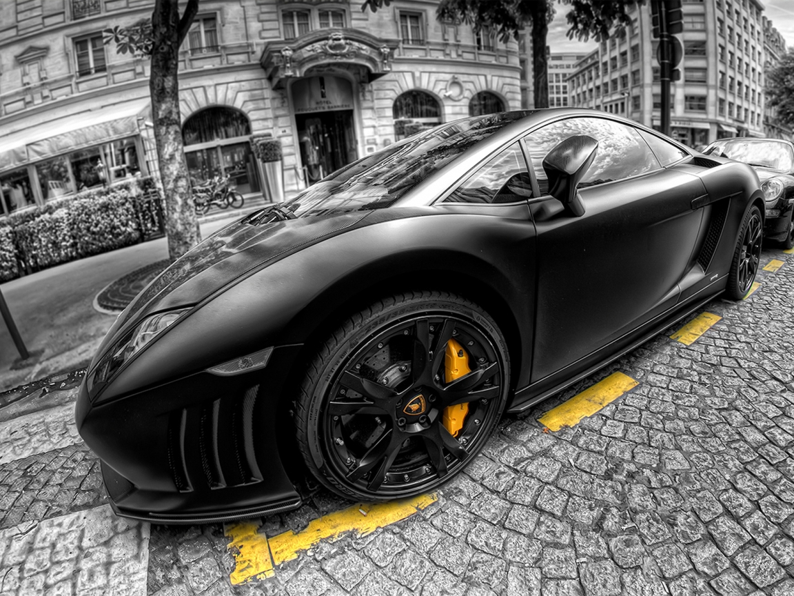 Lamborghini Gallardo Black for 1152 x 864 resolution