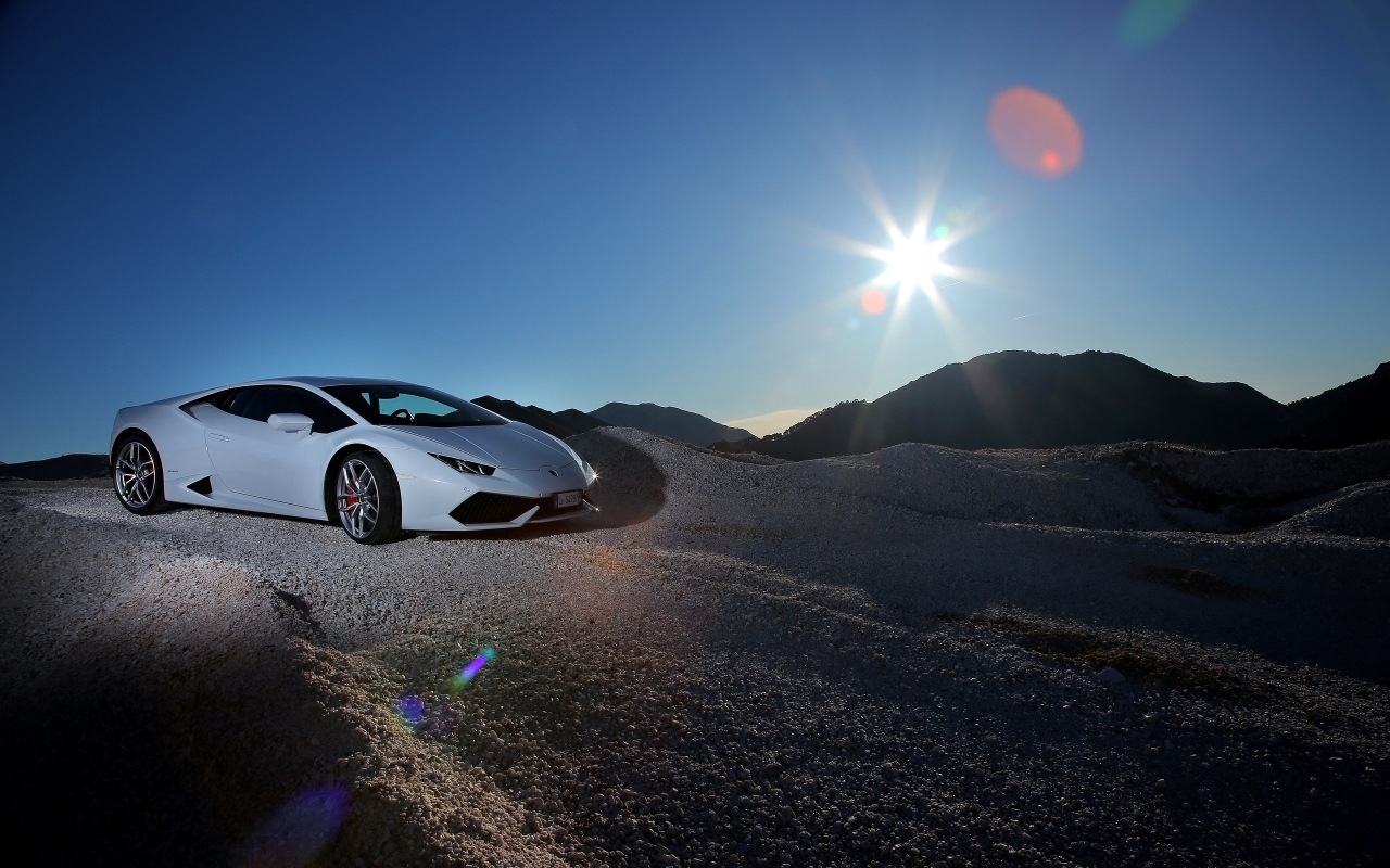 Lamborghini Huracan Sunset for 1280 x 800 widescreen resolution