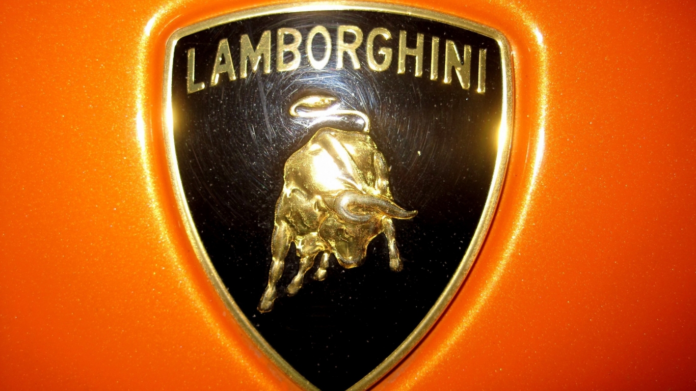 Lamborghini logo for 1366 x 768 HDTV resolution