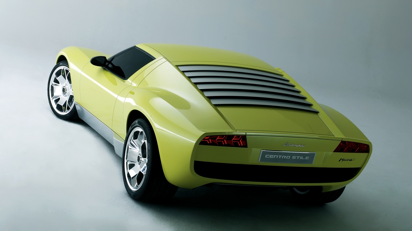 Lamborghini Miura Concept Rear for 1366 x 768 HDTV resolution