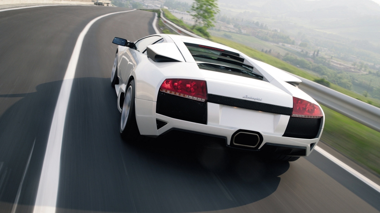 Lamborghini Murcielago LP640 2010 White for 1280 x 720 HDTV 720p resolution