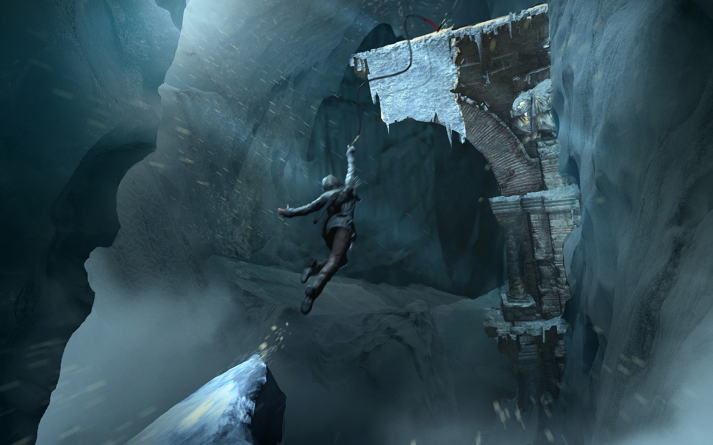 Lara Croft Rise of The Tomb Raider In Game for 1440 x 900 widescreen resolution
