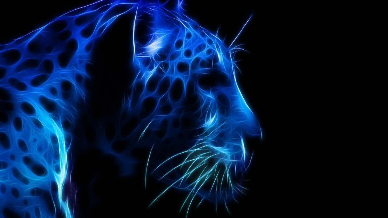 Leopard Profile Face for 1280 x 720 HDTV 720p resolution