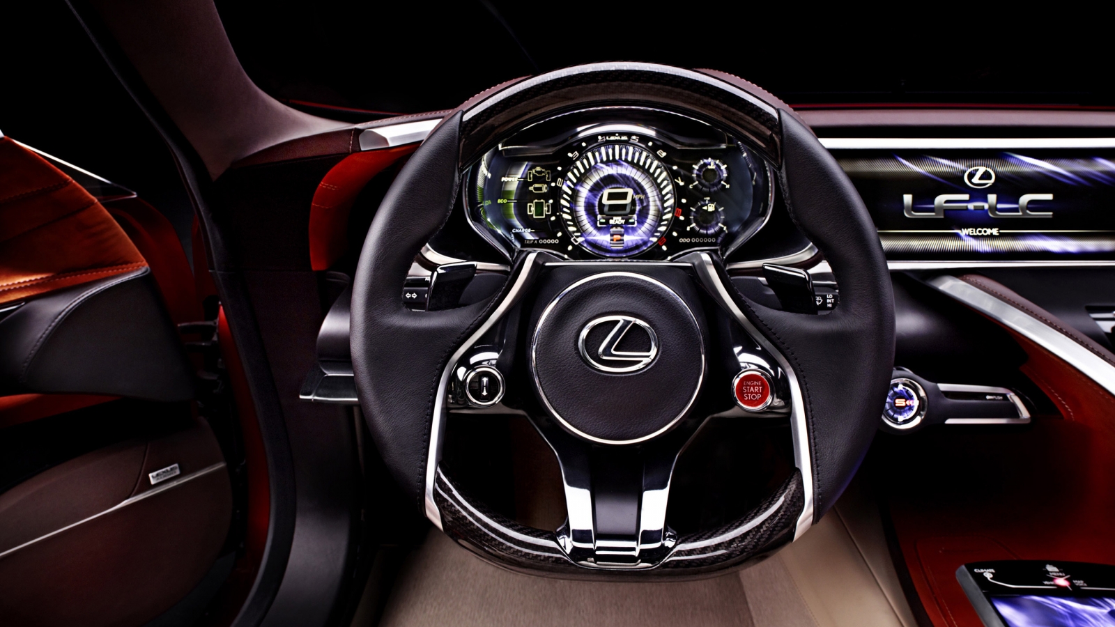 Lexus LF-LC Concept Interior for 1600 x 900 HDTV resolution